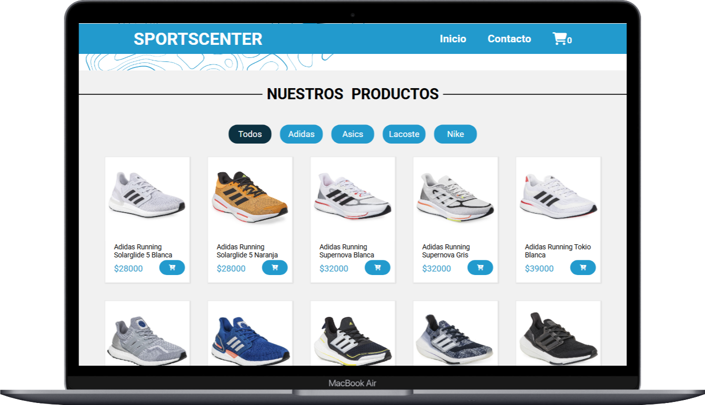 Proyecto Sportscenter laptop