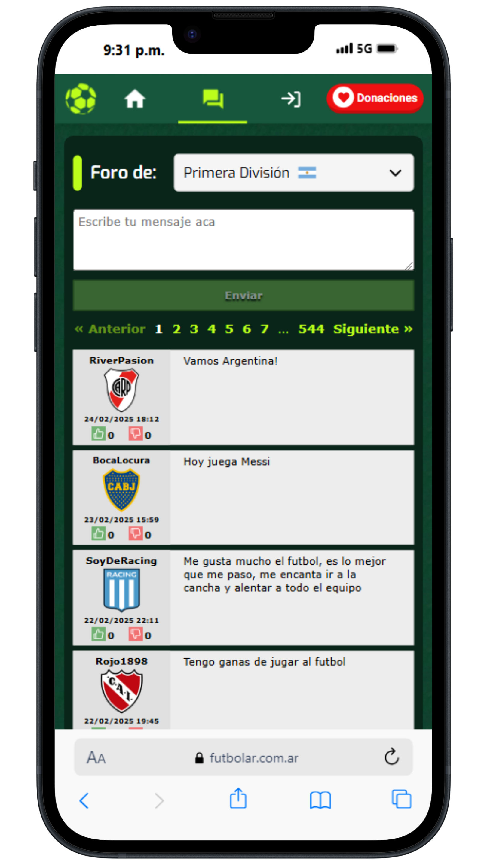 Proyecto Futbolar mobile