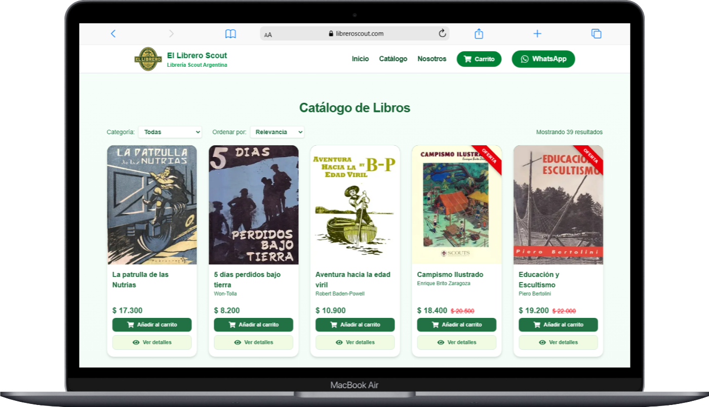 Proyecto El Librero Scout laptop