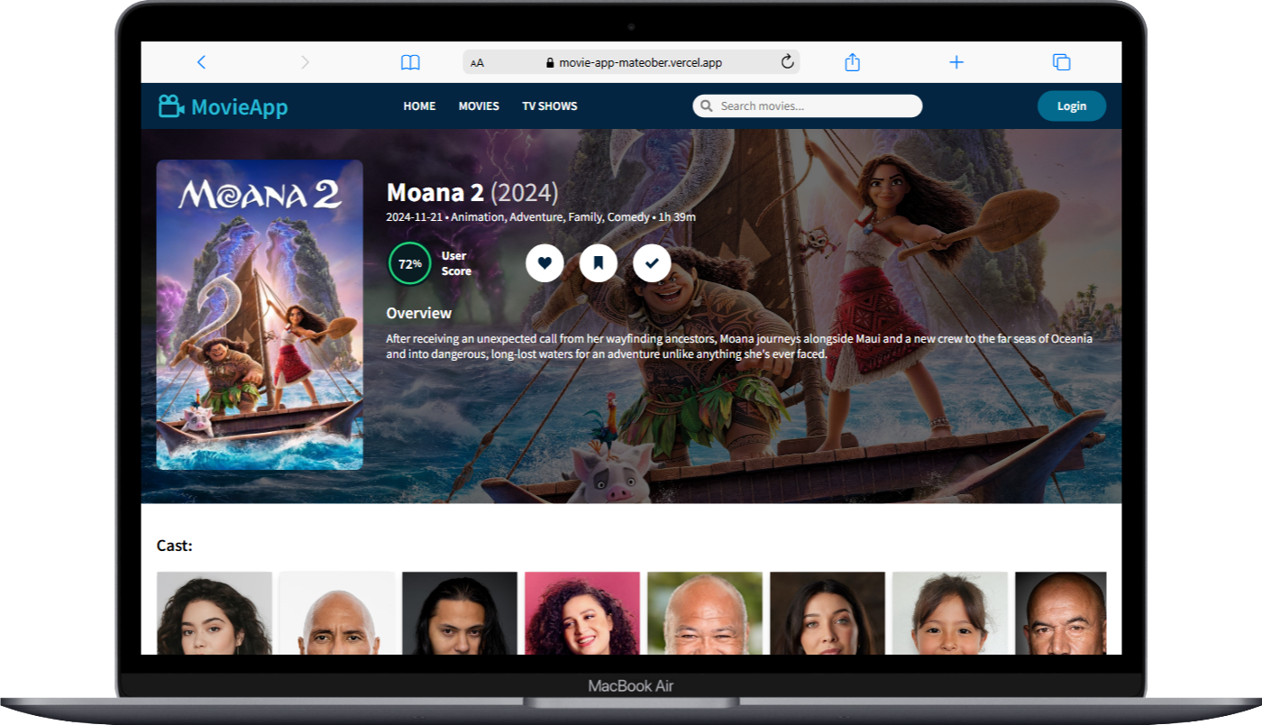 Proyecto MovieApp laptop
